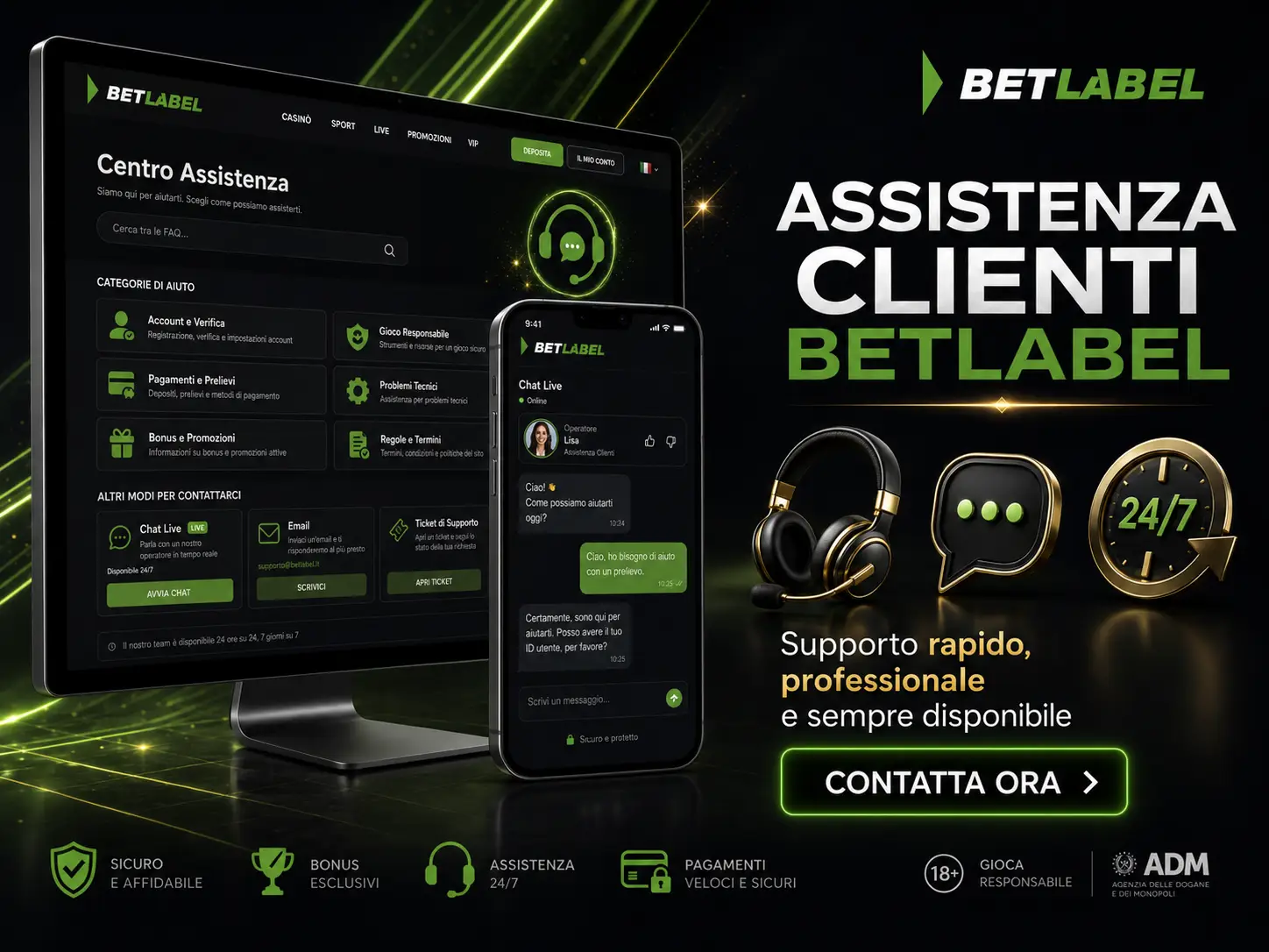 Servizio clienti di Betlabel