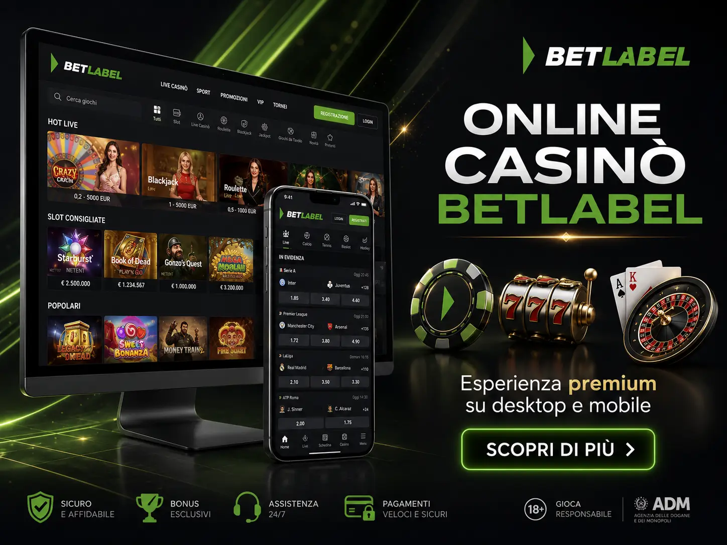 Online Piattaforma Betlabel Casino Italia