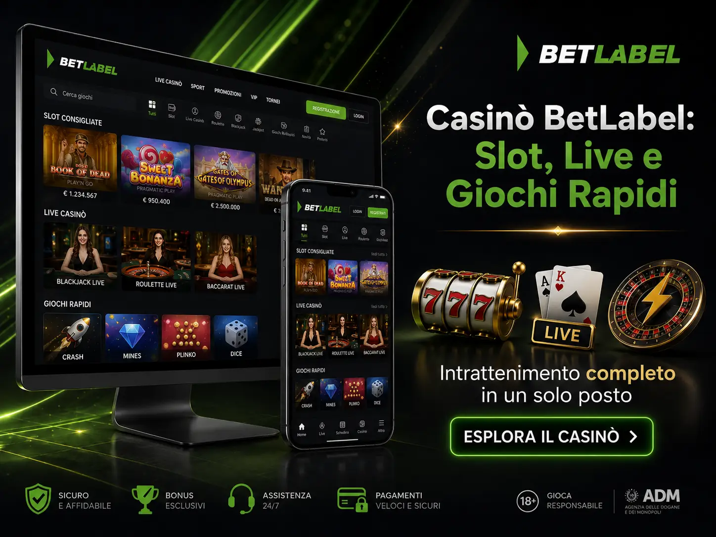 Slot machine su Betlabel Casino