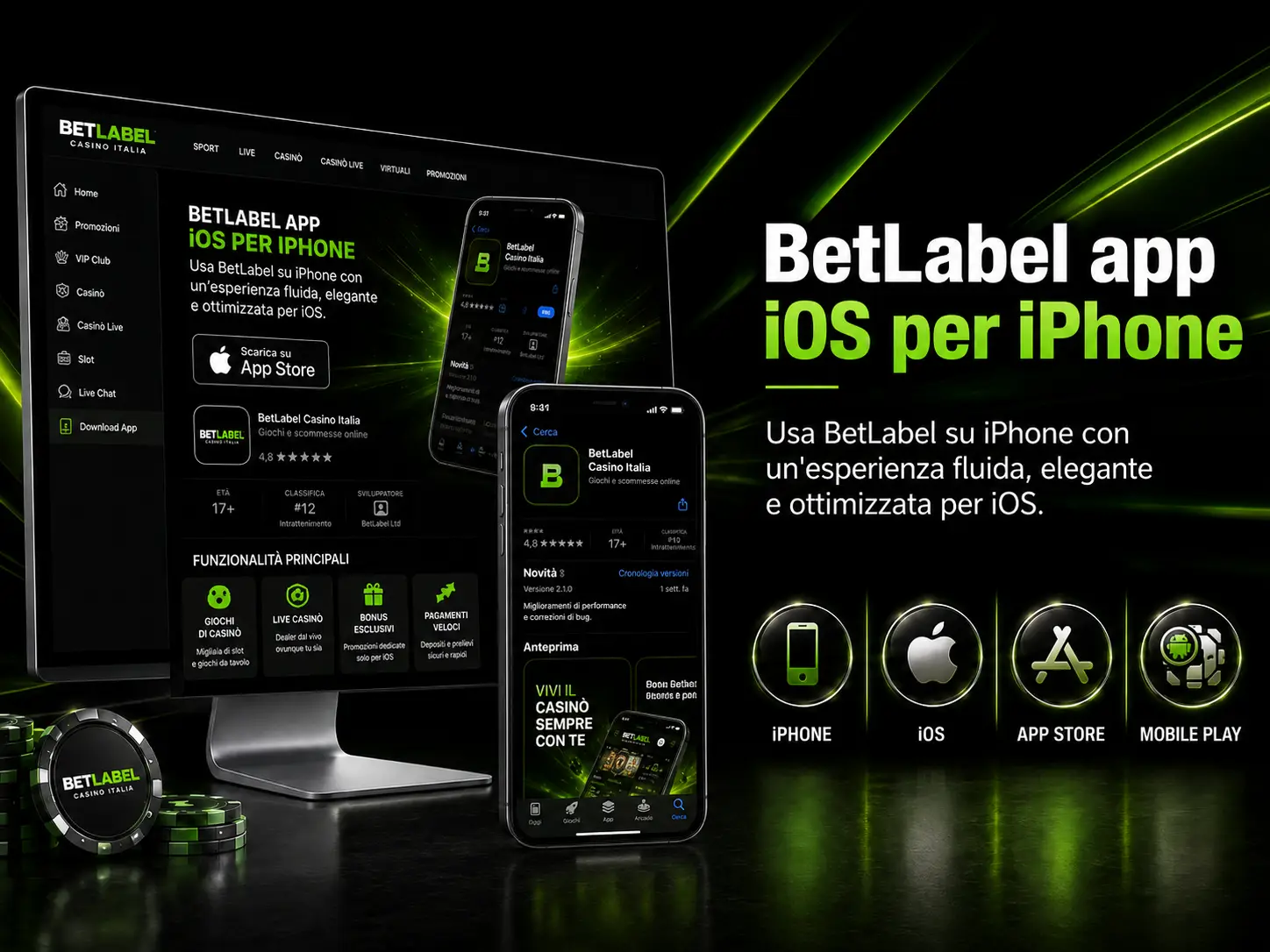 BetLabel app iOS per iPhone