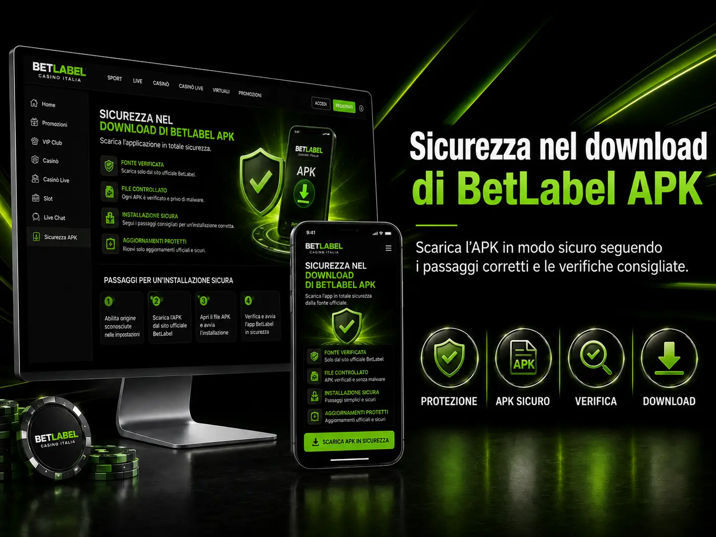 Sicurezza nel download di BetLabel APK
