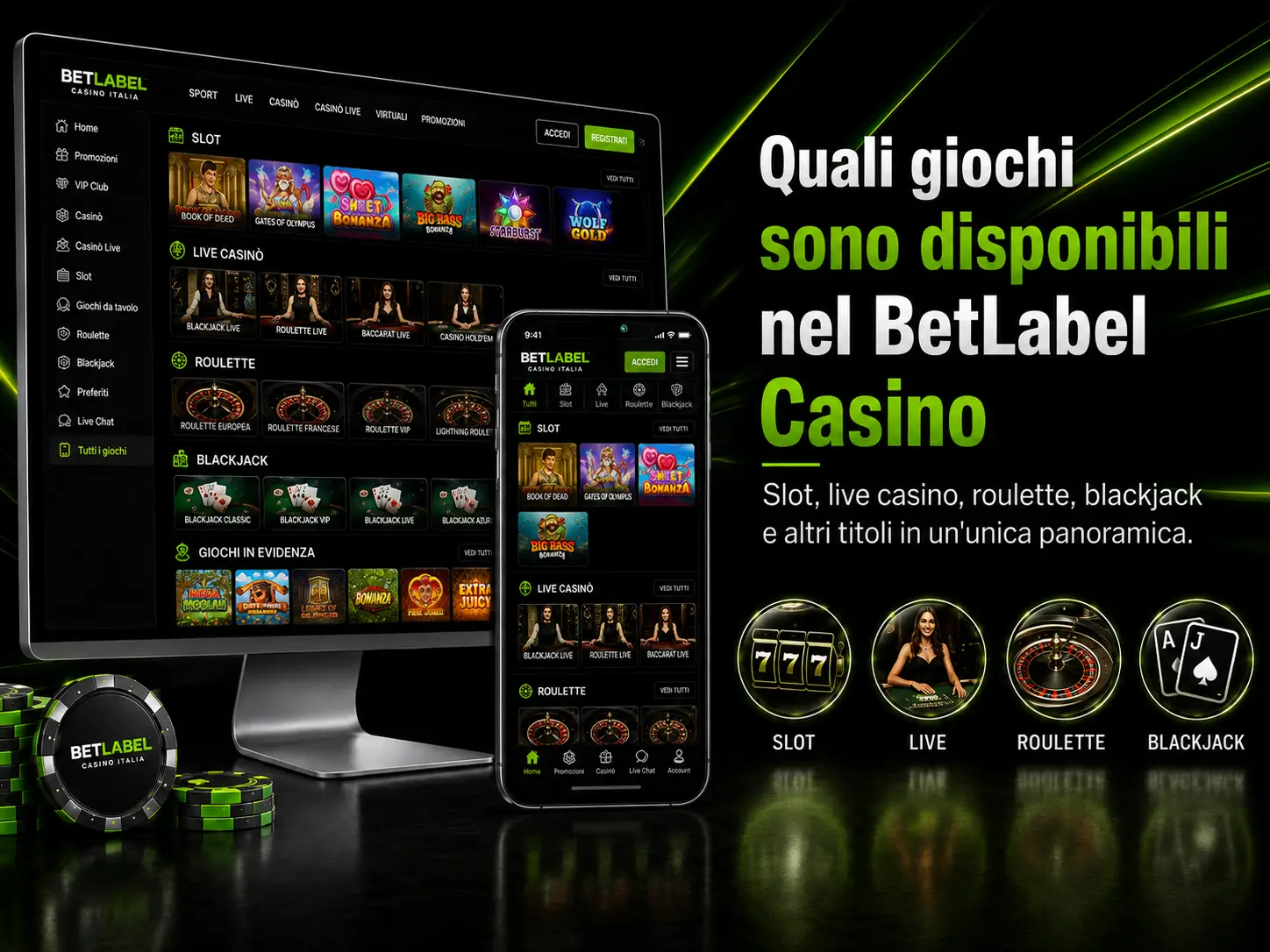Quali giochi sono disponibili nel BetLabel Casino