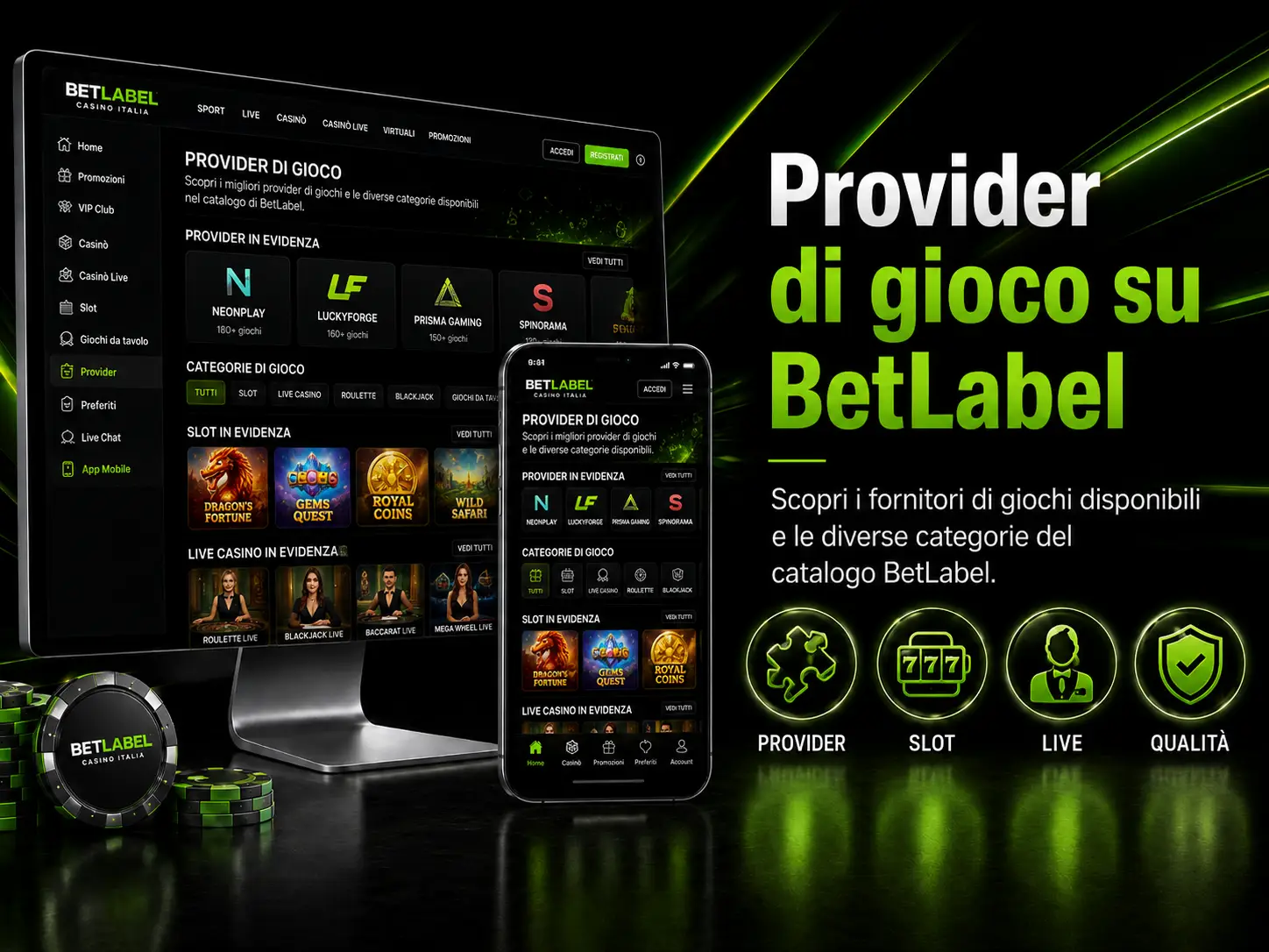 Provider di gioco su BetLabel