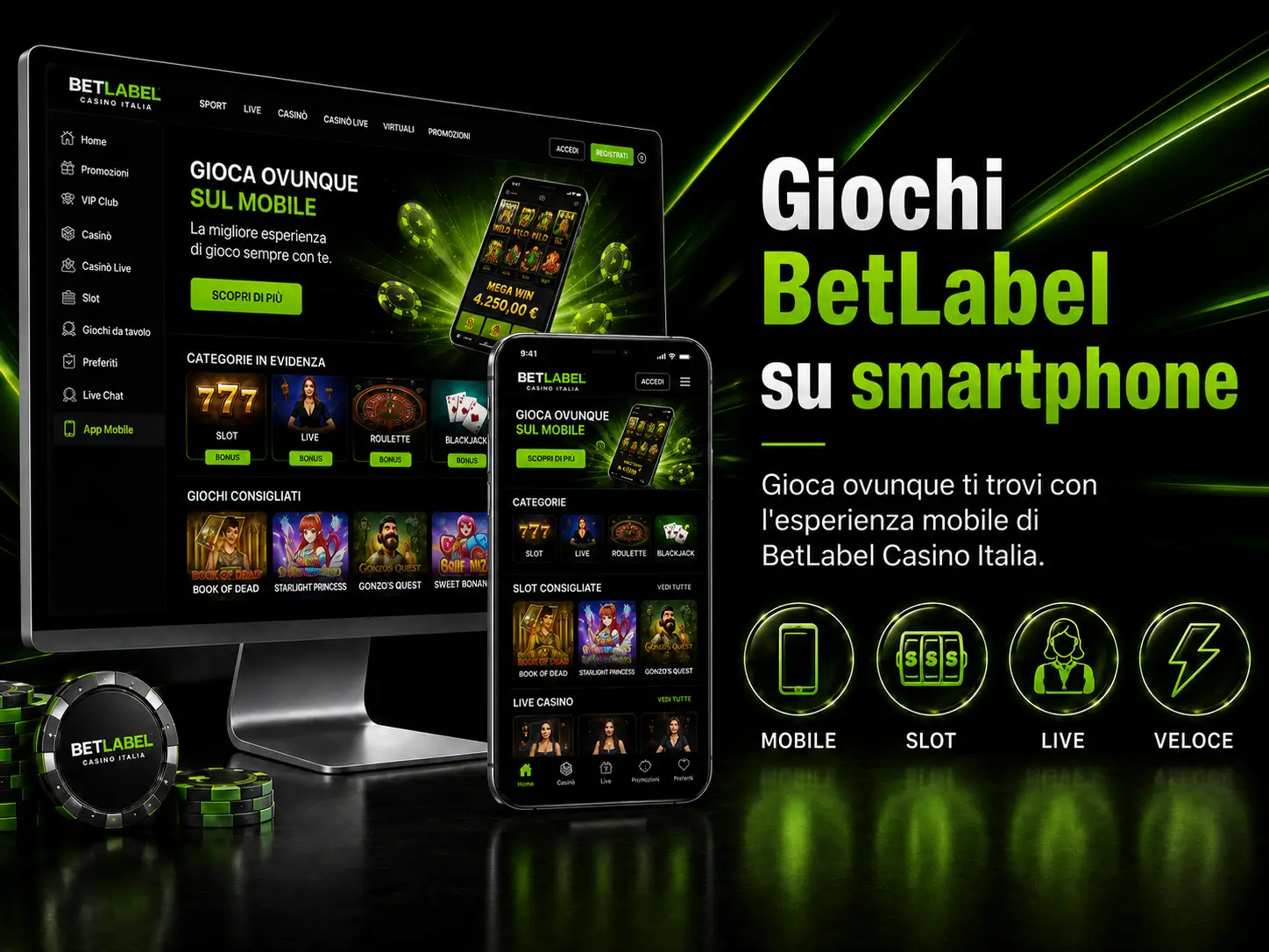 Giochi BetLabel su smartphone