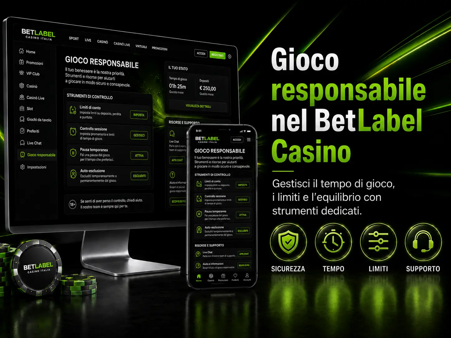 Gioco responsabile nel BetLabel Casino